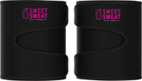 Sweet Sweat Thigh Trimmers for Men & Women ~ Increases Heat & Sweat to the Thighs ~ Includes Mesh Carrying Bag (Pink Logo, Medium)