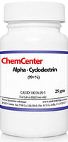 Alpha-Cyclodextrin, High Purity Powder, 99% min, 25 Grams