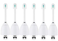 E-Series Compact Brush Heads, Compatible with Philips Sonicare E-Series Essence, Xtreme, Elite and Advance Tootbhrush - Pack of 6