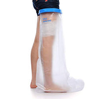 Adult Leg cast Protector for Shower, Waterproof Shower Bandage and Cast Cover Full Leg Watertight Protection to Broken Leg, Knee, Foot, Ankle Wound, Burns 100% Reusable (Full Leg 43.5