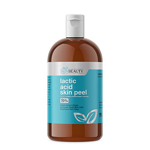 LACTIC Acid 70% Skin Chemical Peel- Alpha Hydroxy (AHA) For Acne, Skin Brightening, Wrinkles, Dry Skin, Age Spots, Uneven Skin Tone, Melasma & More (from Skin Beauty Solutions) (8oz/240ml)