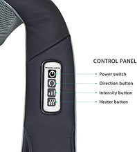 Load image into Gallery viewer, Naipo Cordless &amp; Rechargeable Shiatsu Back Neck and Shoulder Massager with Heat 3D Deep Kneading Massage for Neck, Back, Shoulder, Foot and Legs
