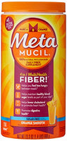 Metamucil Fiber, 4-in-1 Psyllium Fiber Supplement, Sugar-Free Powder, Orange Smooth Flavored Drink, 114 Servings (Packaging May Vary), A747