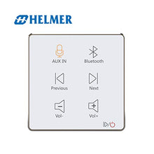 Load image into Gallery viewer, HELMER in Wall Audio Amplifier, Wall Mount Bluetooth Receiver, in-Wall Stereo Audio Volume Controller, White, L50
