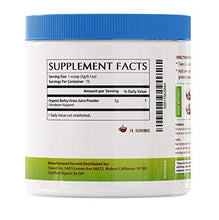Load image into Gallery viewer, Premium Organic Barley Grass Juice Powder Extract Barley Grass Powder for Green &amp; Detox Smoothies Easy to Dissolve Green Juice Powder  Doesnt Clump Supports Energy Levels &amp; Digestive Health- 226g
