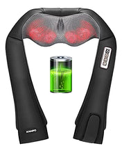 Load image into Gallery viewer, Naipo Cordless &amp; Rechargeable Shiatsu Back Neck and Shoulder Massager with Heat 3D Deep Kneading Massage for Neck, Back, Shoulder, Foot and Legs
