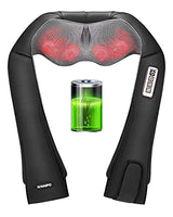 Naipo Cordless & Rechargeable Shiatsu Back Neck and Shoulder Massager with Heat 3D Deep Kneading Massage for Neck, Back, Shoulder, Foot and Legs