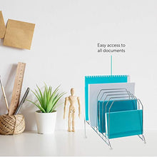 Load image into Gallery viewer, Mindspace Multi Step File Organizer | Stackable Letter Tray | File Holder | The Wire Collection, Silver
