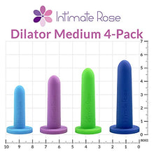 Load image into Gallery viewer, Intimate Rose Medium 4-Pack Silicone Dilators for Women &amp; Men, Sizes 3-6 - Dilator Set to Help with Vaginismus, Atrophy, Vulvodynia, Dyspareunia, Therapy After Radiation
