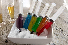 Load image into Gallery viewer, Party Syringes Jello Shot, Pack of 25 - Large Syringe Prop with Cap, Plastic Syringes for Halloween and Holiday Parties - Reusable 2.5 Ounce Syringe Shots Party Pack, Jello Shot Syringes by EZ-Inject

