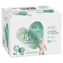 Load image into Gallery viewer, Diapers Size 4, 52 Count - Pampers Pure Protection Disposable Baby Diapers, Hypoallergenic and Unscented Protection, Super Pack (Old Version)
