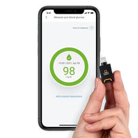 DARIO Blood Glucose Monitor Kit Test Your Blood Sugar Levels and Estimate A1c After 3m. Kit Includes: Glucose-Meter with 25 Strips,10 Sterile lancets (iPhone Lightning)