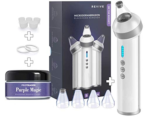 The Original Blackhead Remover Vacuum - Protragen Facial Pore Cleanser Electric Acne Comedone Extractor Kit USB Rechargeable Blackhead Suction Tool with LED Display for Facial Skin (White)