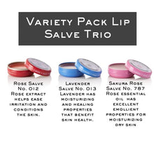 Load image into Gallery viewer, C.O. Bigelow All Purpose Salves, Variety Pack of 3 Lip Balm Tins for Chapped Lips &amp; Dry Skin - Classic Rose, Lavender &amp; Sakura Rose Moisturizing Lip and Skin Salves, 0.8 oz each
