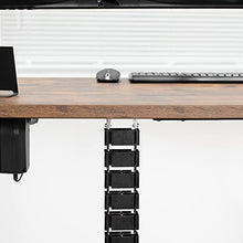 Load image into Gallery viewer, VIVO Vertebrae Cable Management Kit, Height Adjustable Desk Quad Entry Wire Organizer, Black, DESK-AC01C
