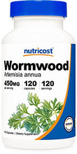 Load image into Gallery viewer, Nutricost Wormwood Capsules 450mg 120 Capsules - Vegetarian Caps, Gluten Free and Non-GMO
