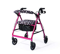 North American Health + Wellness Rollator Cover Set, Rose Floral Design Pattern