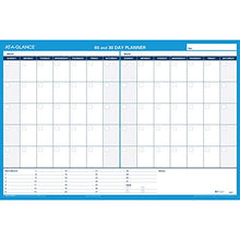 Load image into Gallery viewer, AT-A-GLANCE Wall Planner / Calendar, Undated, Erasable, 30/60-Day, 36 x 24, White/Blue (PM233-28)
