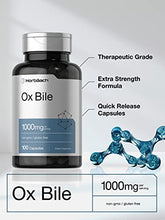 Load image into Gallery viewer, Ox Bile 1000 mg 100 Capsules | Digestive Enzymes Supplement | Non-GMO &amp; Gluten Free | by Horbaach
