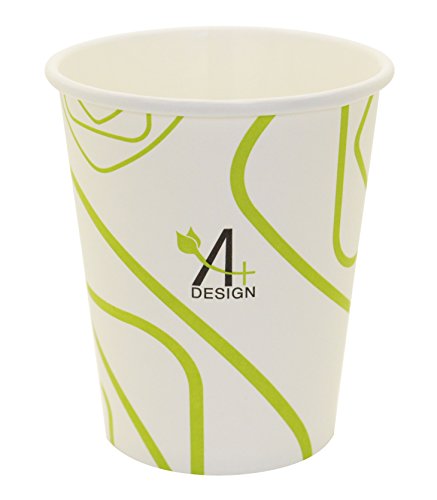 Yes!Fresh Special Green Line Design, Disposable Hot Paper Cup,Eco-friendly,100% Blodegradable&Compostable