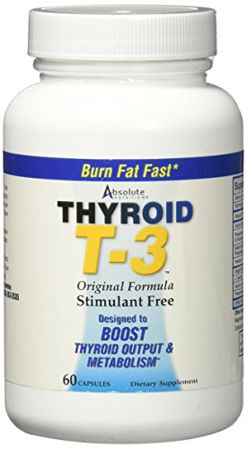 Absolute Nutrition Fat Burning Metabolism Boosting Supplement, Thyroid T-3, 60 Capsules