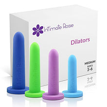 Load image into Gallery viewer, Intimate Rose Medium 4-Pack Silicone Dilators for Women &amp; Men, Sizes 3-6 - Dilator Set to Help with Vaginismus, Atrophy, Vulvodynia, Dyspareunia, Therapy After Radiation
