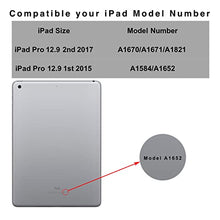 Load image into Gallery viewer, LENRICH iPad pro 12.9 case with keyboard 2017 2015,360 Rotatable Wireless Keyboard Smart Folio 180 Swivel Stand Hard Shell Cover Auto Sleep/Wake up Black
