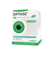 Load image into Gallery viewer, OPTASE Tea Tree Oil Eyelid Wipes - Eyelid Cleansing Wipes for Dry Eyes - Tea Tree Wipes for Blepharitis Treatment - Preservative Free, Natural Ingredients - Step 2 Cleanse - TTO Eye Wipes, Box of 20
