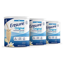 Load image into Gallery viewer, Ensure Original Nutrition Powder with 9 grams of protein, Meal Replacement, Vanilla, 14 oz, 3 count

