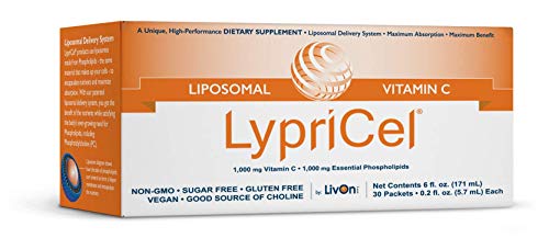 LypriCel Liposomal Vitamin C  30 Packets  1,000 mg Vitamin C Per Packet  Liposome Encapsulated for Maximum Bioavailability  100% Non-GMO