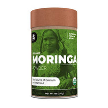 Load image into Gallery viewer, OMG! Superfoods Organic Moringa Powder - 100% Pure, USDA Certified Organic - Immune System Booster - Rich in Calcium and Vitamin A - Good Source of Iron and Fiber - 7 ounces (1 package)

