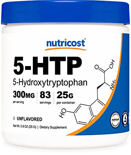 Nutricost 5-HTP Powder 25 Grams (300mg Per Serving) - Gluten Free & Non-GMO, Pure 5-htp
