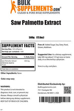 Load image into Gallery viewer, BulkSupplements.com Saw Palmetto Extract Powder - Prostate Support - Hair Growth Supplement - Saw Palmetto Powder (500 Grams - 1.1 lbs)
