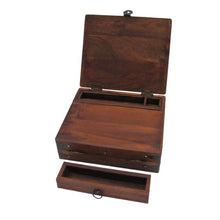 Load image into Gallery viewer, Treasure Gurus Antique Style Wood Folding Travel Writing Lap Desk
