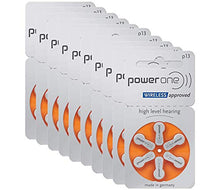 Load image into Gallery viewer, powerone Size 13 Hearing Aid Batteries Zinc Air P13 Pack of 60
