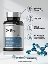 Load image into Gallery viewer, Ox Bile 1000 mg 100 Capsules | Digestive Enzymes Supplement | Non-GMO &amp; Gluten Free | by Horbaach
