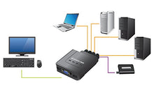 Load image into Gallery viewer, IOGEAR 4-Port USB KVM Switch with Cables and Remote GCS24U, Black

