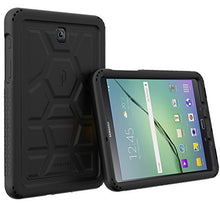 Load image into Gallery viewer, Poetic Galaxy Tab S2 8.0 Case - Poetic [Turtle Skin Series]-[Corner/Bumper Protection][Tactile Side Grip][Sound-Amplification][Bottom Air Vents] Protective Silicone Case Black

