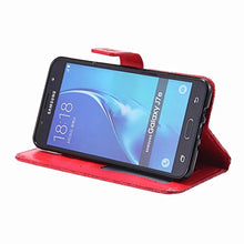 Load image into Gallery viewer, Yiizy Case Cover for Samsung Galaxy J7 (2016) / J710F Case, Rattan Fancy Design Premium Leather Flip Cover Wallet Bumper Slim Lightweight Protective Shell Pouch with Media Kickstand Card Slots (Red)
