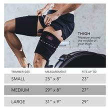 Load image into Gallery viewer, Sweet Sweat Thigh Trimmers for Men &amp; Women ~ Increases Heat &amp; Sweat to the Thighs ~ Includes Mesh Carrying Bag (Pink Logo, Medium)
