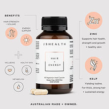 Load image into Gallery viewer, JSHealth Vitamins Hair and Energy Formula | Hair Vitamins for Women and Men | Zinc and Iodine Supplement Hair Growth Vitamin | Hair Loss Supplements | Hair Loss Products for Healthy Hair(60 Capsules)
