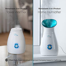 Load image into Gallery viewer, NanoSteamer Large 3-in-1 Nano Ionic Facial Steamer with Precise Temp Control - 30 Min Steam Time - Humidifier - Unclogs Pores - Blackheads - Spa Quality - Bonus 5 Piece Stainless Steel Skin Kit
