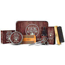 Load image into Gallery viewer, Beard Care Kit for Men- Sandalwood- Ultimate Beard Grooming Kit includes 100% Boar Beard Brush, Wood Beard Comb, Sandalwood Beard Balm, Sandalwood Beard Oil, Beard &amp; Mustache Scissors in a Metal Box
