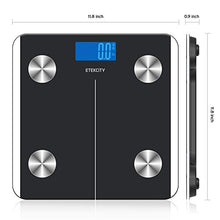Load image into Gallery viewer, Etekcity Scales for Body Weight, Bathroom Digital Weight and Body Fat Scale for BMI, Rechargeable Smart Bluetooth Body Composition Analyzer, Sync Data with Other Fitness Apps
