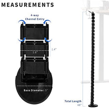 Load image into Gallery viewer, VIVO Vertebrae Cable Management Kit, Height Adjustable Desk Quad Entry Wire Organizer, Black, DESK-AC01C
