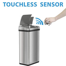 Load image into Gallery viewer, iTouchless 4 Gallon Sensor Trash Can with Odor Filter and Fragrance, Touchless Automatic Stainless Steel Waste Bin, Perfect for Office and Bathroom

