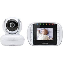 Load image into Gallery viewer, motorola MBP33S Wireless Video Baby Monitor with 2.8-Inch Color LCD, Zoom and Enhanced Two-Way Audio
