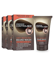 Load image into Gallery viewer, Just For Men Control GX Grey Reducing Beard Wash Shampoo, Gradually Colors Mustache and Beard, Leaves Facial Hair Softer and Fuller, 4 Fl Oz - Pack of 3
