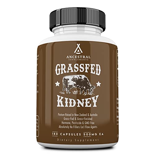 Ancestral Supplements Kidney (High in Selenium, B12, DAO)  Supports Kidney, Urinary, Histamine Health (180 Capsules)