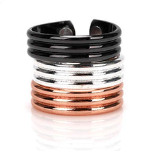 Load image into Gallery viewer, Copper Magnetic Therapy Ring - Magnetic Ring Copper Arthritis Aid Therapy Pain Healing Health Adjustable Size (Black)

